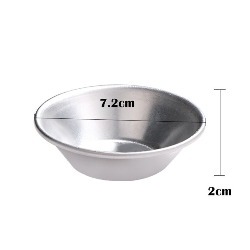 10Pcs Aluminium Alloy Egg Tart Cupcake Cookie Mold Lined Mould Baking Tools asf