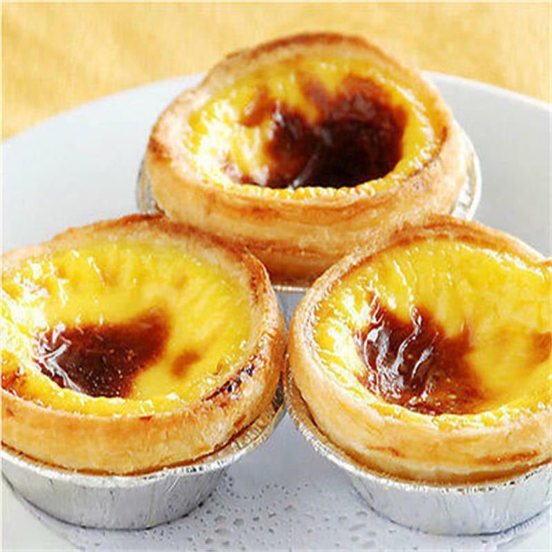 10Pcs Aluminium Alloy Egg Tart Cupcake Cookie Mold Lined Mould Baking Tools asf