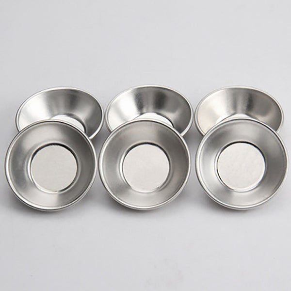 10Pcs Aluminium Alloy Egg Tart Cupcake Cookie Mold Lined Mould Baking Tools asf