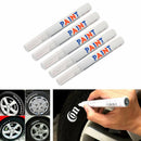 5pcs White Waterproof Auto Tyre Tire Tread Rubber Paint Pen Markers Permanent