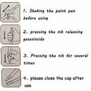 5pcs White Waterproof Auto Tyre Tire Tread Rubber Paint Pen Markers Permanent