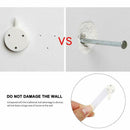 42Pcs Non-Trace White Hard Wall Picture Photo Mirror Frame Clock Hook Hanger Set