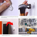 42Pcs Non-Trace White Hard Wall Picture Photo Mirror Frame Clock Hook Hanger nbv