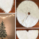 Latest Christmas Tree Skirt Soft Faux Fur Round Base Xmas Home Party Decor qwe