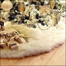 Latest Christmas Tree Skirt Soft Faux Fur Round Base Xmas Home Party Decoration