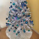 Latest Christmas Tree Skirt Soft Faux Fur Round Base Xmas Home Party Decoration