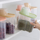 4PCS Large Capacity Airtight Dry Food Container Durable Cereal Storage Box 1.9L