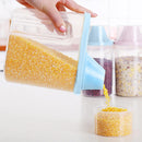 4x Large Capacity Airtight Dry Food Container Durable Cereal Storage Box 1.9L zx