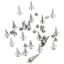 20 Cone Spikes Screwback Studs 25mm Leather Craft DIY Goth Punk Rock Sp EGS