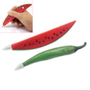2x Fruit/Vegetable Sharped Ball Point Pen Refrigerator Megnet Kits Stude OYW