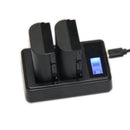 Black LCD Dual Battery Charger Fits For Canon EOS 60D 70D 80D 6D 7D Chargi RFB