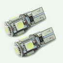 2 pcs CANBUS ERROR FREE W5W T10 904 5050 SMD 5 LED LIGHT BULBS LAMP WHI ARE ALI