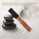 3*18cm Peach Wood Tibetan Buddhism Singing Bowl Wood Mallet Striker Stick FIZ