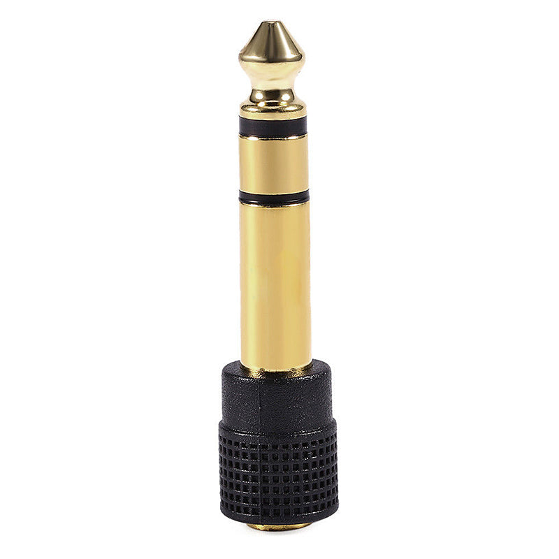 6.35mm Male Plug to 3.5mm Female Jack Stereo Audio Adapter Converter For Mic
