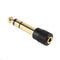 6.35mm Male Plug to 3.5mm Female Jack Stereo Audio Adapter Converter For Mic
