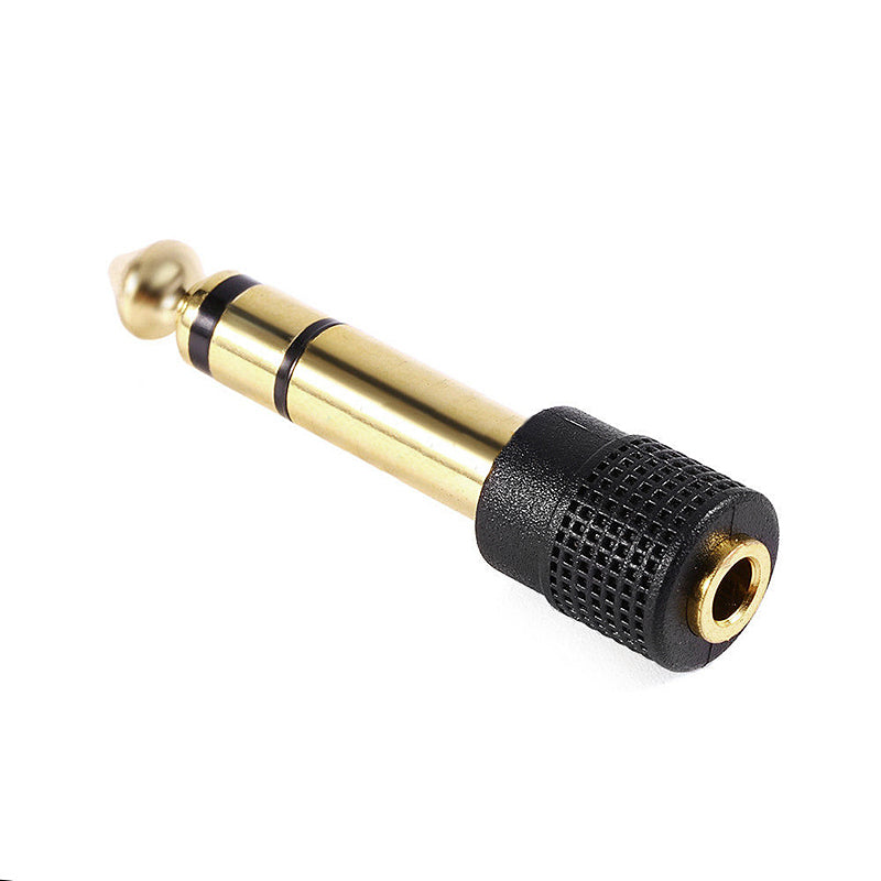 6.35mm Male Plug to 3.5mm Female Jack Stereo Audio Adapter Converter For Mic