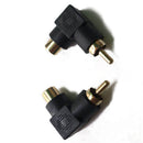 10pc RCA right angle connector plug adapters M/F male to female 90 degree ADS