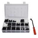 415* Plastic Rivets Fastener Fender Bumper Push Pin Clips Free Remover Tool YVY