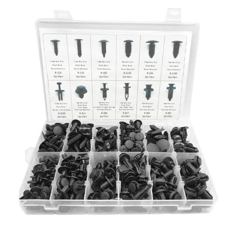 330Pcs Plastic Car Door Trim Clip Bumper Rivets Screws Panel Push Fasten IPR