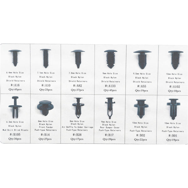 330Pcs Plastic Car Door Trim Clip Bumper Rivets Screws Panel Push Fasten IPR