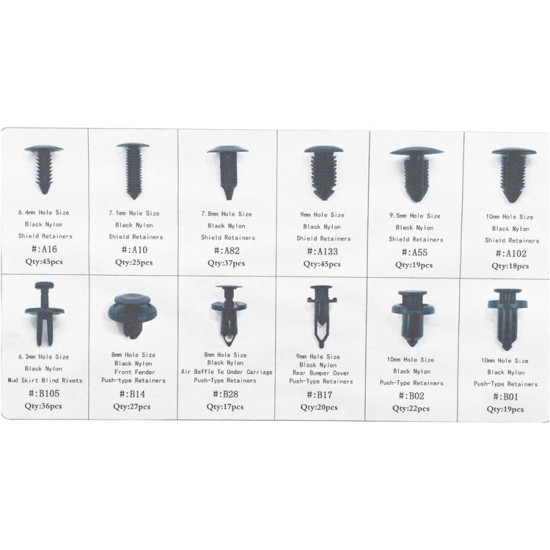 330Pcs Plastic Car Door Trim Clip Bumper Rivets Screws Panel Push Fasten IPR