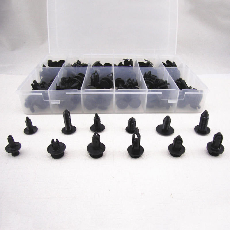 330Pcs Plastic Car Door Trim Clip Bumper Rivets Screws Panel Push Fasten IPR