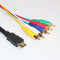 480P 720P 1080P Support HDMI Male to 5 RCA RGB Audio Video AV Component Cable