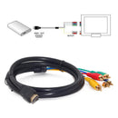 480P 720P 1080P Support HDMI Male to 5 RCA RGB Audio Video AV Component Cable