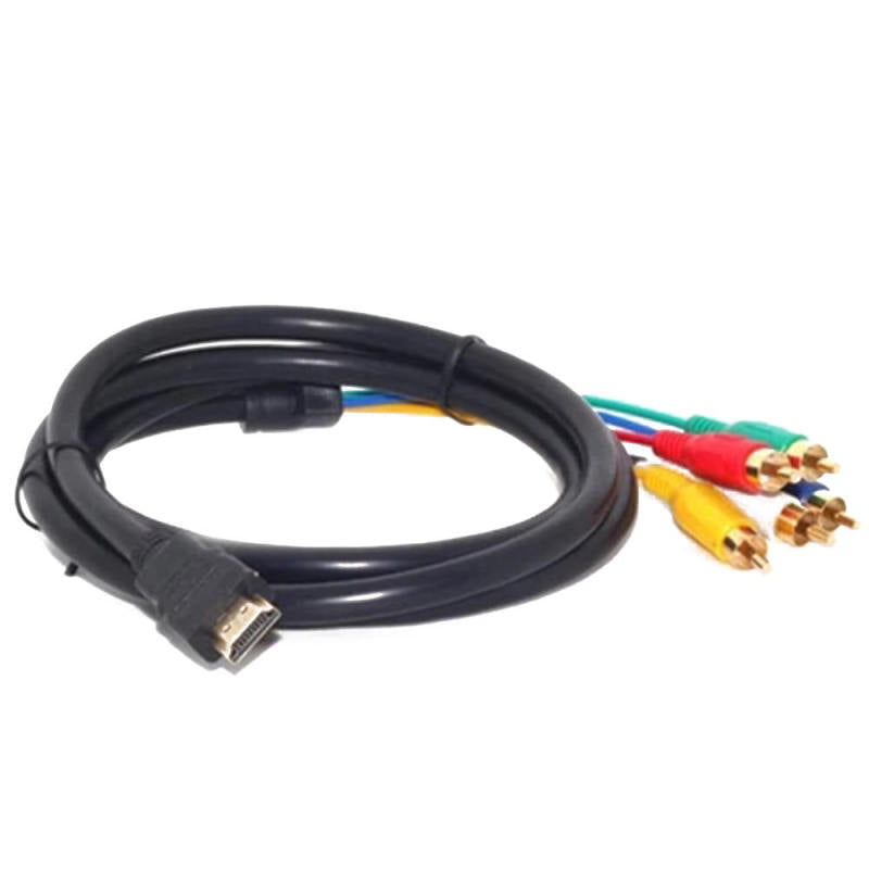 480P 720P 1080P Support HDMI Male to 5 RCA RGB Audio Video AV Component Cable