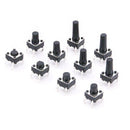200PCS 6mm Copper Tactile Push Button Switch Mini Momentary Tact Assortme SOY