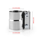 2.5 inches Universal Car  Stainless Exhaust Pipe Connector Sleeve Joiner  QCF