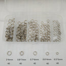 Stainless Steel 200pcs 5 Size Fishing lures Split Rings For Fish Snap Con SBO