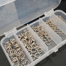 Stainless Steel 200pcs 5 Size Fishing lures Split Rings For Fish Snap Con SBO