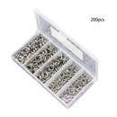 Stainless Steel 200pcs 5 Size Fishing lures Split Rings For Fish Snap Con SBO