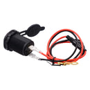 4.2A Dual USB Charger Socket with Voltmeter & Wire Waterproof for Car Motorcycle