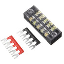 5 Set Blocks Terminal Dual Row Electric Metal Ground Circuit Connection Strip
