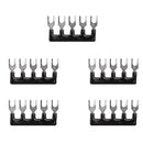 5 Set Blocks Terminal Dual Row Electric Metal Ground Circuit Connection Strip