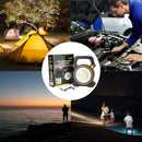 Compact Solar COB LED Work Spot Light USB Rechargeable Portable Lamp Hiking vb