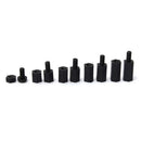 300Pcs Nut Set Spacer PCB Standoff Assortment M3 Nylon Hex Screw Kit Black IZT