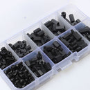 300Pcs Nut Set Spacer PCB Standoff Assortment M3 Nylon Hex Screw Kit Black IZT