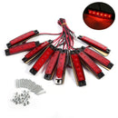 10x 24V 6 LED Red Rear Side Marker Light Lamp Position For Truck Trailer Lorry