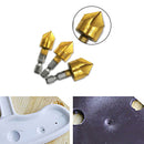 6pcs 6mm-19mm 82 Degree 1/4 Hex Shank HSS 5 Flute Countersink Drill Bi AQV