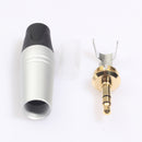 2x 1/8" 3.5mm Male Jack Plug Soldering 3 Pole Plug Repair headphone ADFA