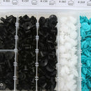 405pcs 8 Type Plastic Car Door Panel Bumper Push Pin Rivet Fasteners Trim DXV