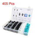 405pcs 8 Type Plastic Car Door Panel Bumper Push Pin Rivet Fasteners Trim DXV