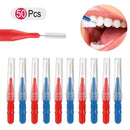 50X Dental Orthodontic Oral floss Interdental Brush Toothpick Teeth Cdf