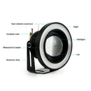 2PCS COB LED Fog Light Projector Car Lamp White Angel Eye Halo Ring DRL  OXW