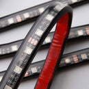 4PCS 9 LED Car Interior Atmosphere Neon Lights Strip Music Control + IR Remote