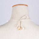 Beach Bohemia Velvet Shell Pendant Chains Choker Rope Tassel Necklace YYP