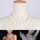 Beach Bohemia Velvet Shell Pendant Chains Choker Rope Tassel Necklace YYP